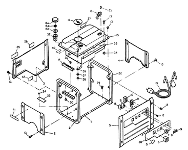Cradle - 2400 Watt Generators No. 67446 Diagram and Parts List for 8836-0-G2600  Briggs and Stratton Generator